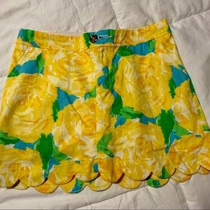 Lilly Pulitzer Floral Scalloped Skort